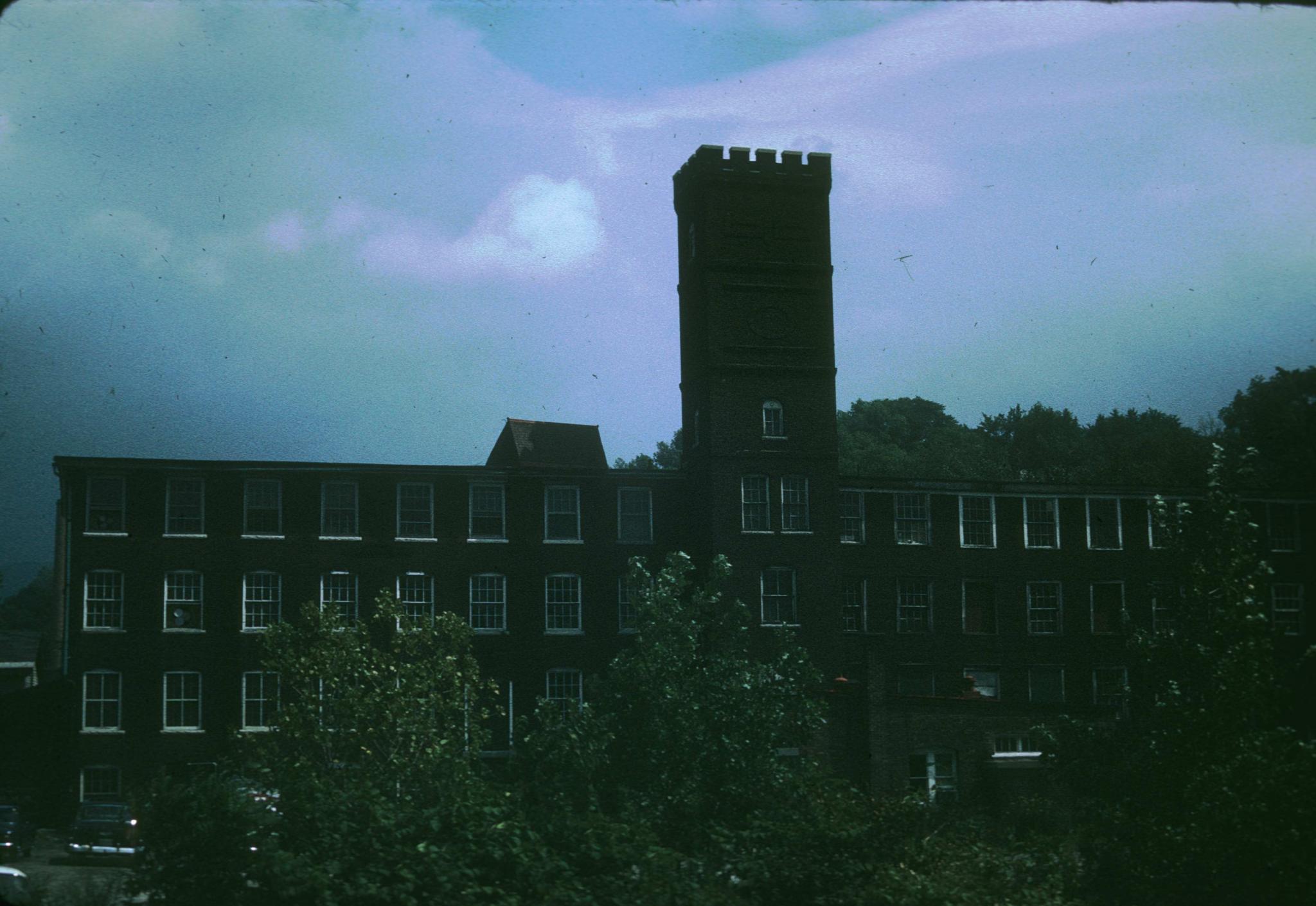 Photograph of an unidentified print works in Adams, Massachusetts.