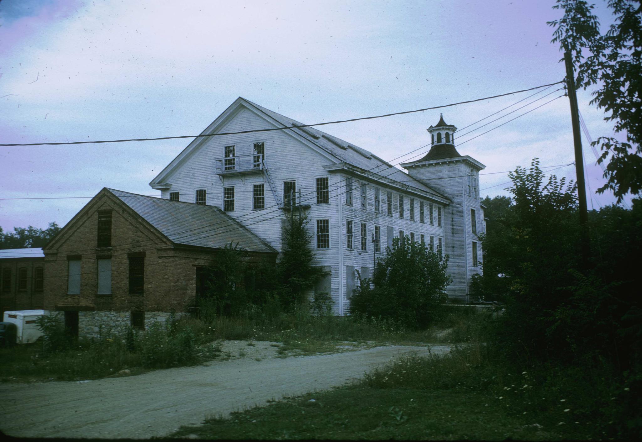 Unidentified frame textile mill south of Adams, Massachusetts.