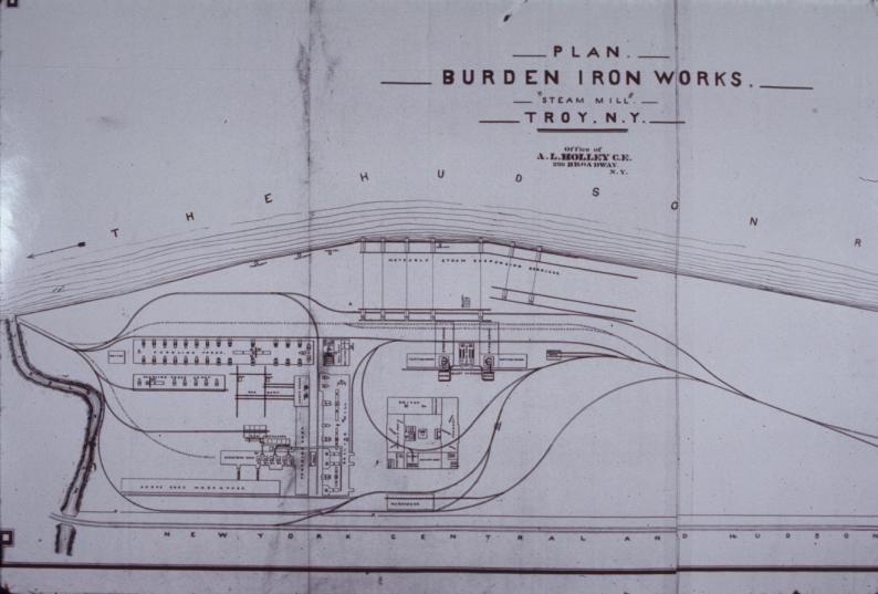 Plan of the Steam (Lower) Mill by A.L. Holley, civil engineer, ca. 1870.