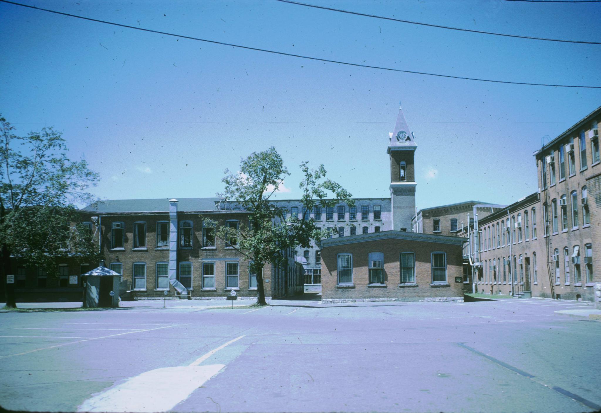 Photograph of the mill and clock tower.