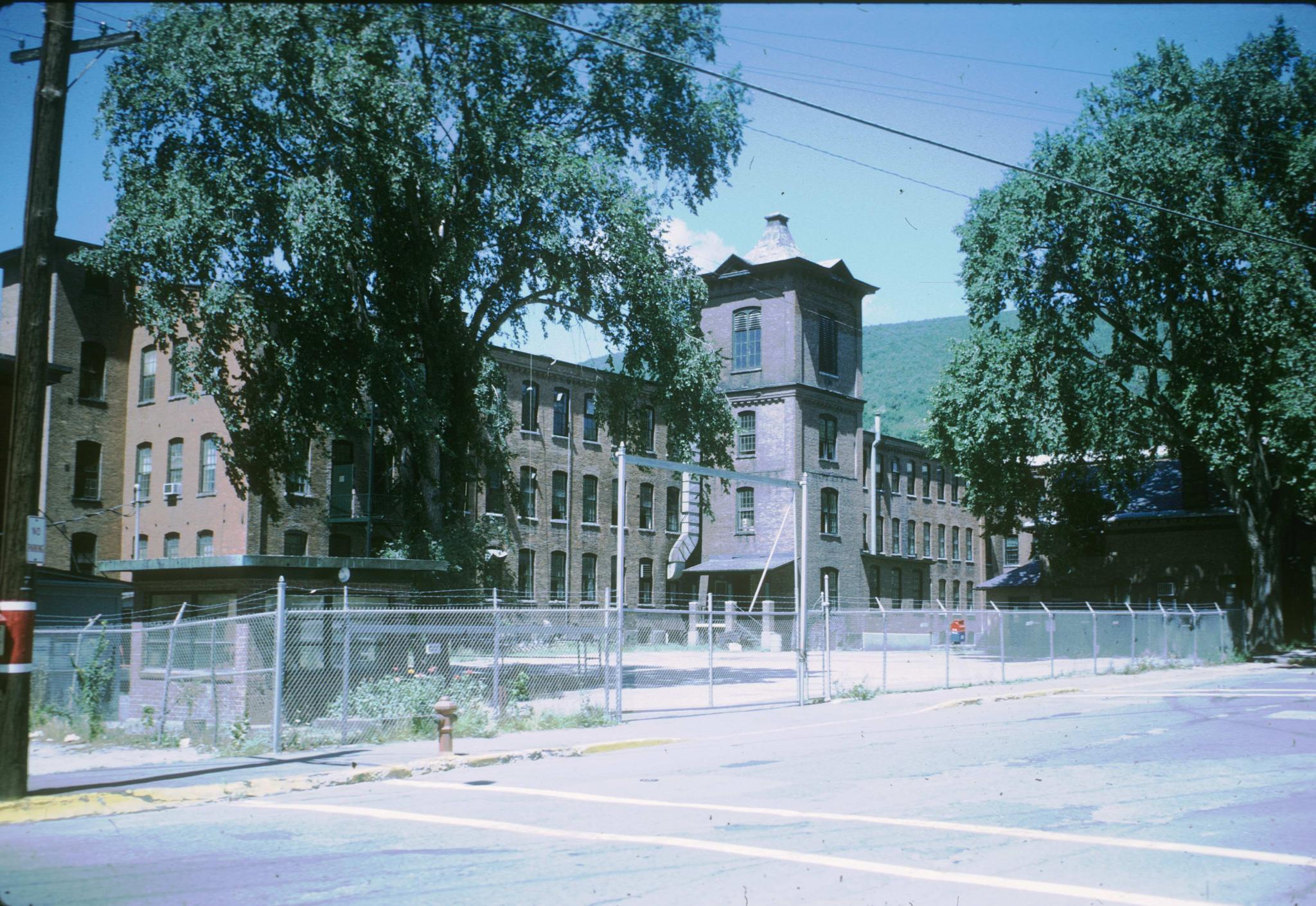 Photograph of an unidentified 1872 textile mill in North Adams, Massachusetts.