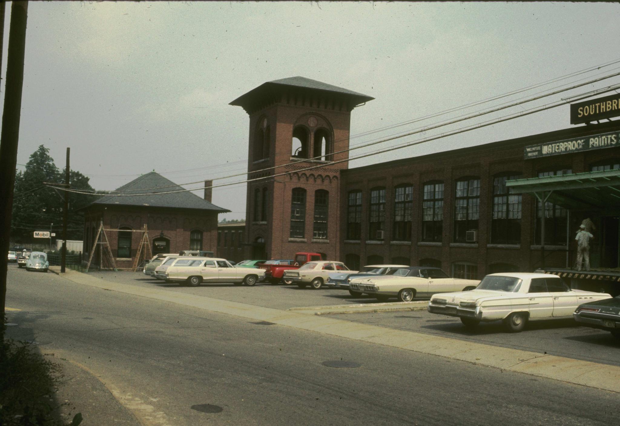 Photograph of an unidentified mill in Southbridge, Massachusetts.