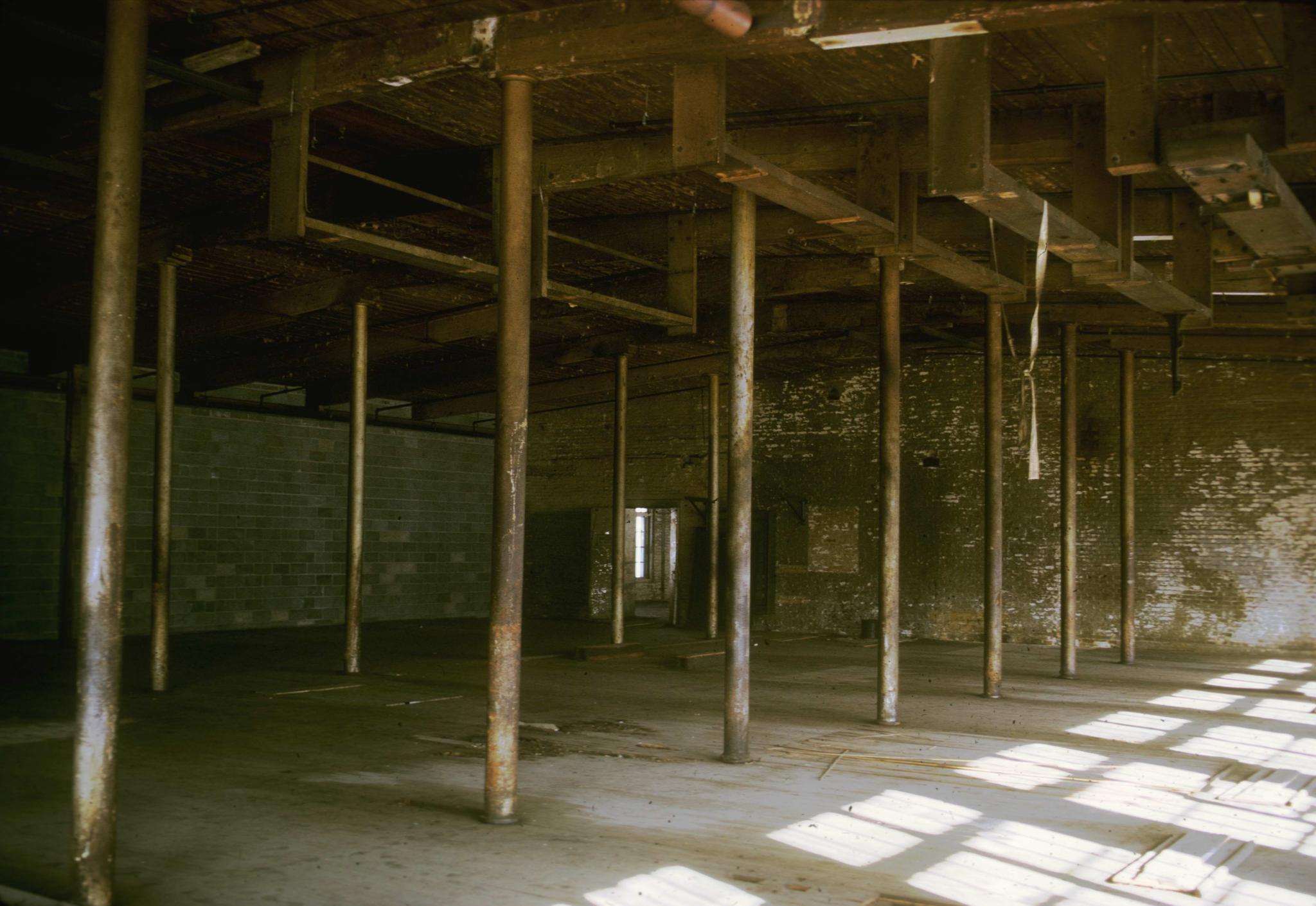 Photograph of the interior of the mill.