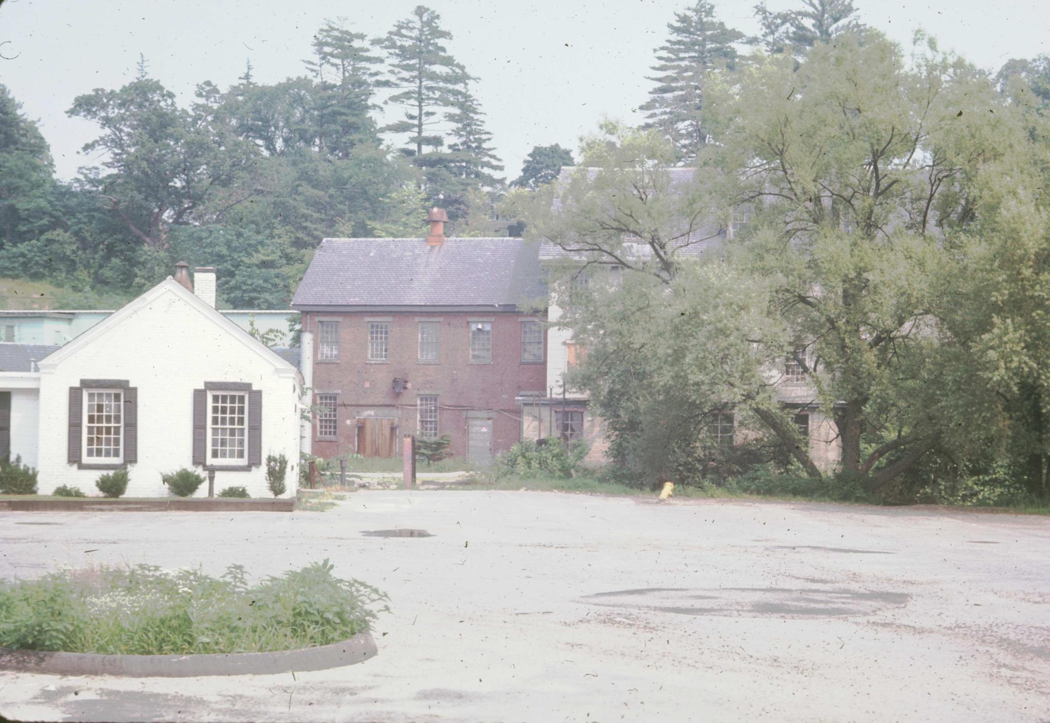 Photograph of mill buildings.