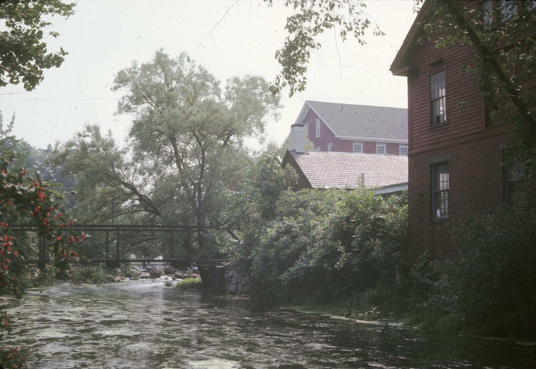 Photograph of mills and stream.