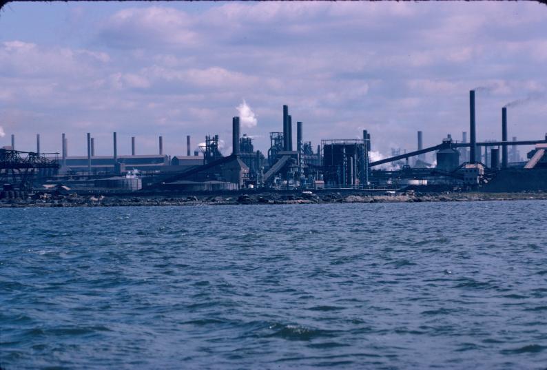 View of Sparrows Point plant, Maryland, from water.