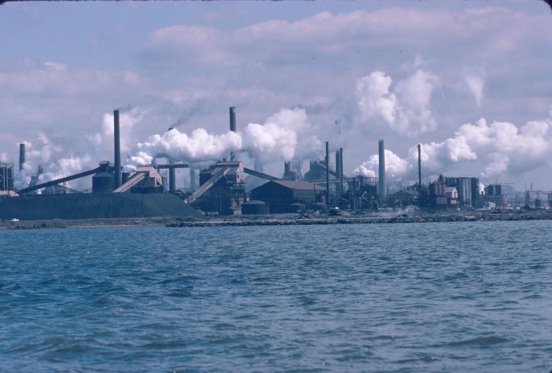 View of coke quenching at Sparrows Point, MD.