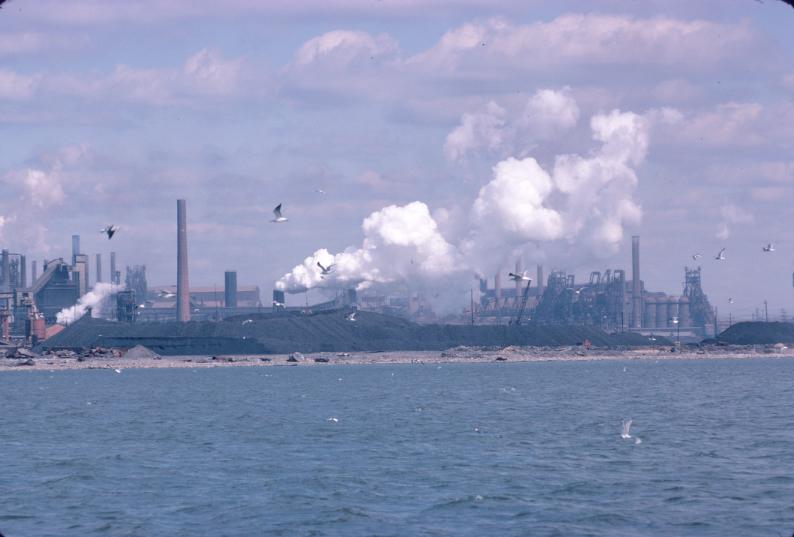 View of coke quenching at Sparrows Point, MD.