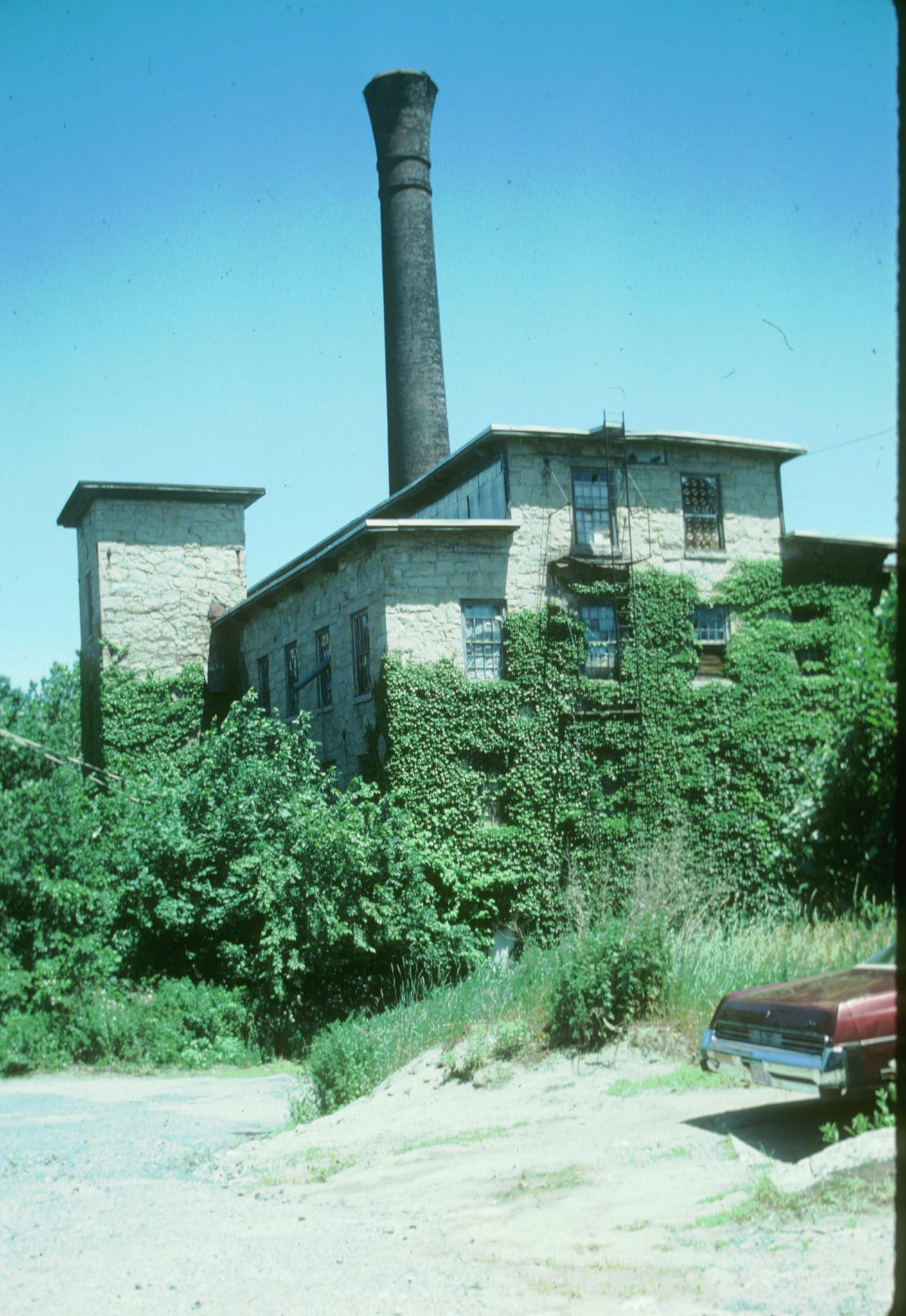 Photograph of an unidentified shoddy mill in Dorchester, Boston, Massachusetts.