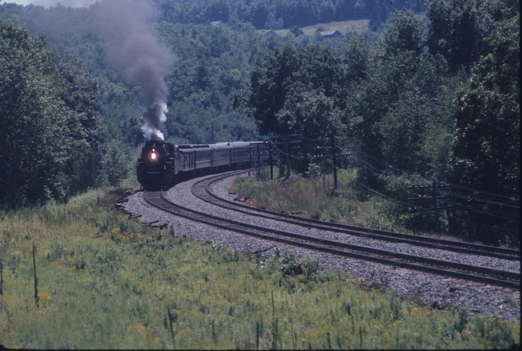 Engine 759 with excursion train South of Hancock New York