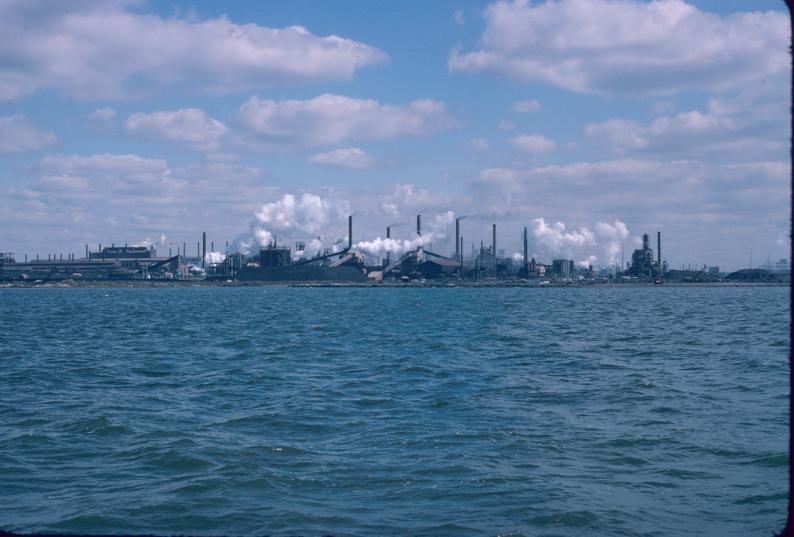 View of coke quenching at Sparrows Point, MD.