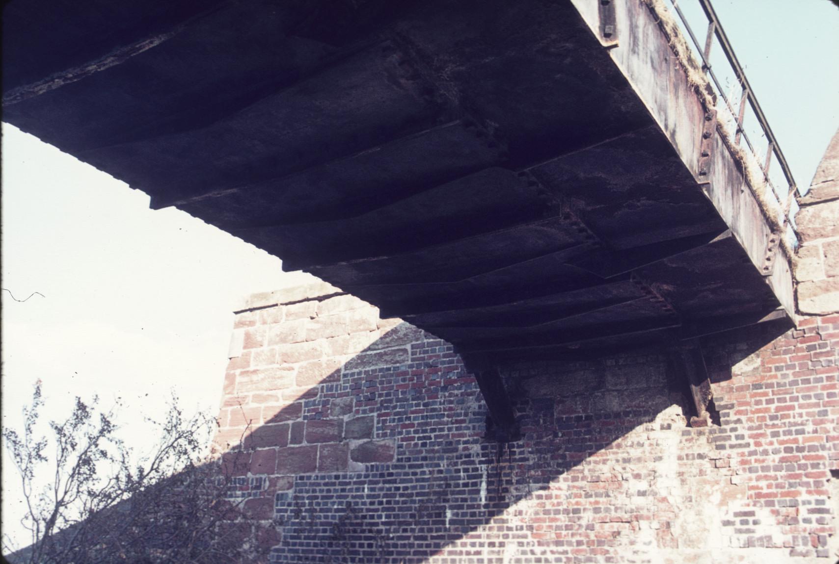 Aqueduct flume and brick/stone support structure. Longdon-on-Tern, Shropshire,…