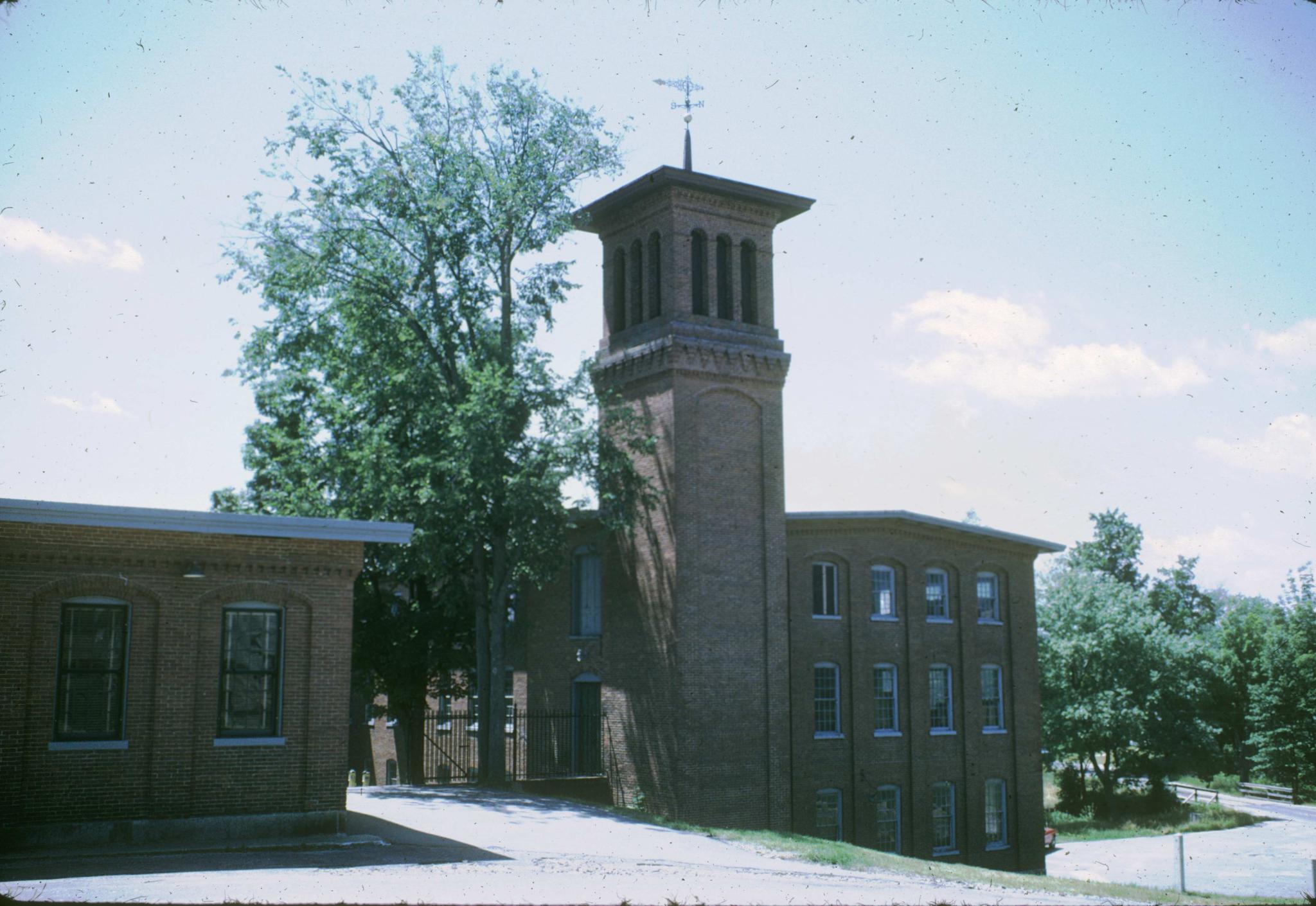 Photograph of the mill emphasizing the tower.