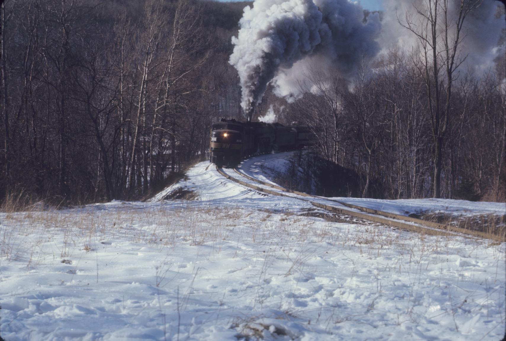 Engine 2101 with diesels Horseshoe Curve Iron Springs Pennsylvania