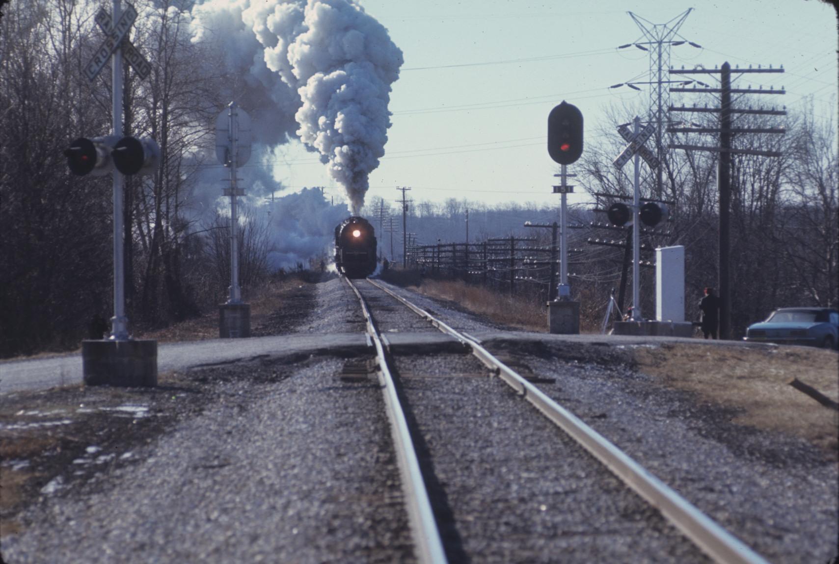 Engine 2102 (identified as 2101 on slide) at Owings Mills Maryland