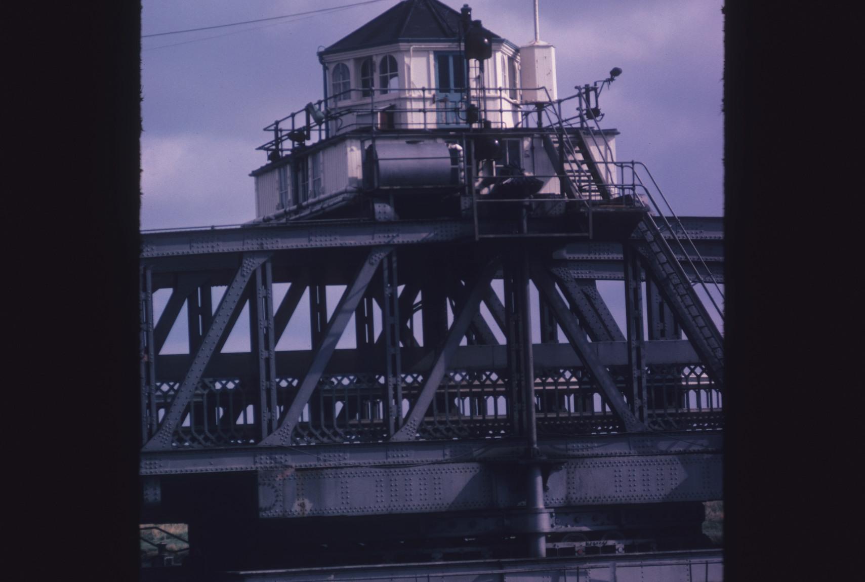 Detail of control house on the Crosskeys Bridge.