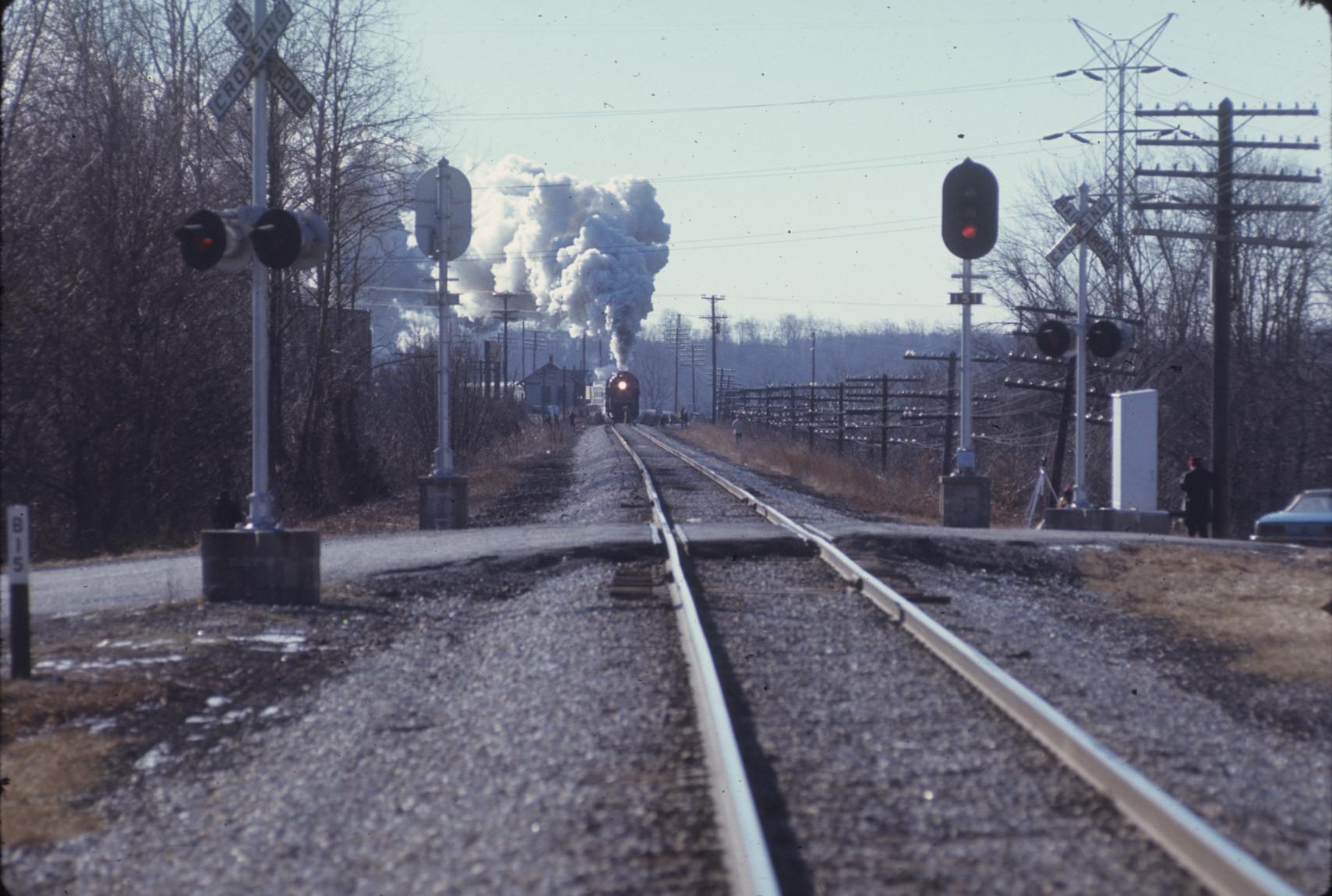 Engine 2102 (identified as 2101 on slide) at Owings Mills Maryland