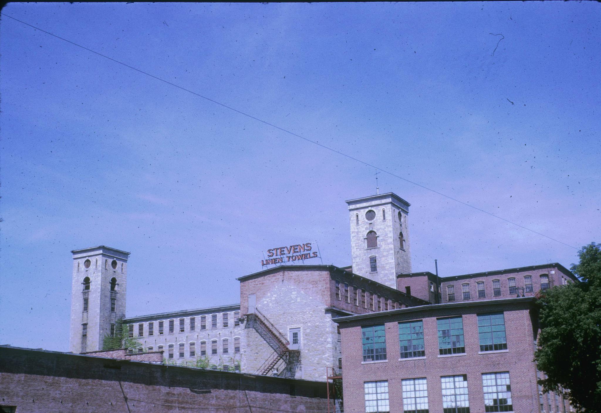 Photograph of the mill showing different construction episodes (stone and brick…