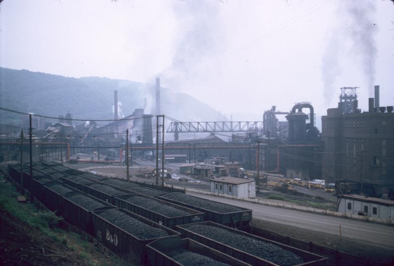 Photograph of the Bethlehem Steel Works Franklin mills in Johnstown,…