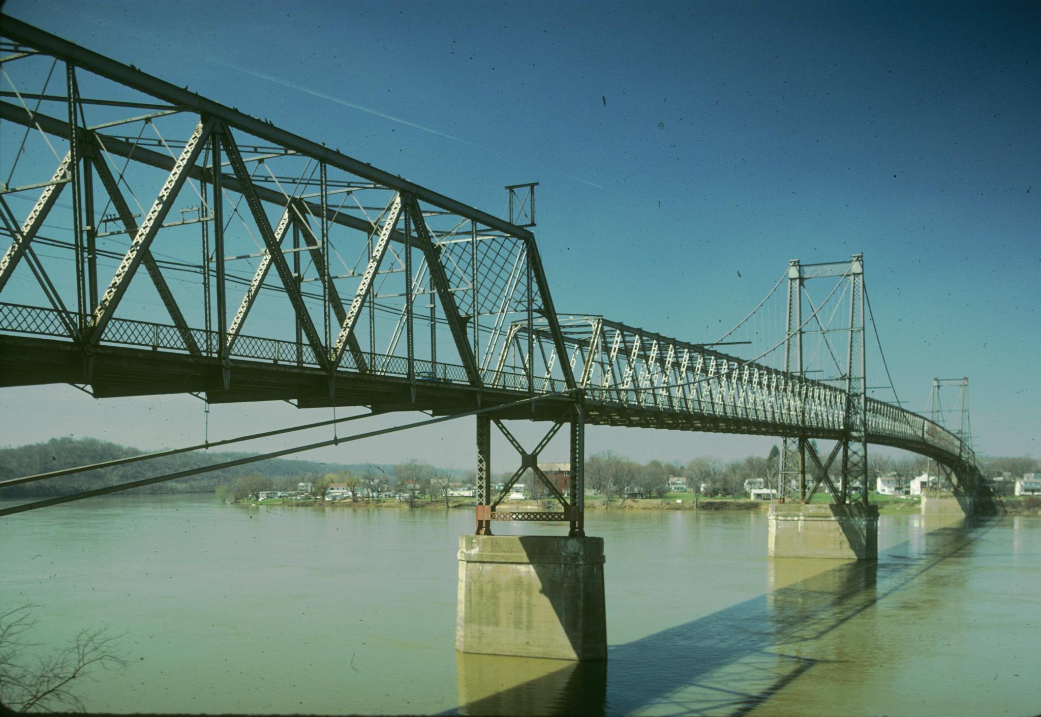 Photograph of the Parkersburg Bridge.