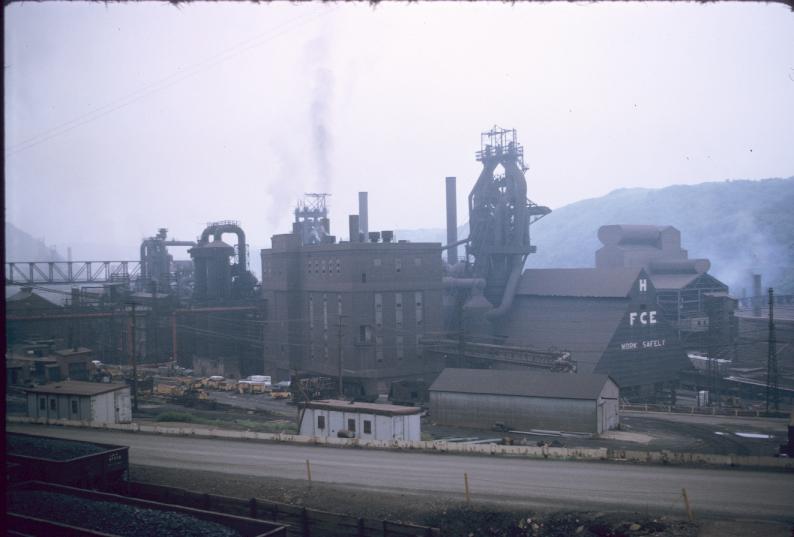 Overview of the Bethlehem Steel Works Franklin mills in Johnstown, Pennsylvania…