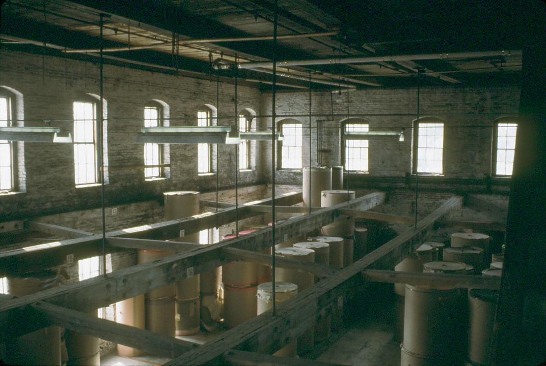 Interior view of Pejepscot Paper Company Mill in Topsham, ME.