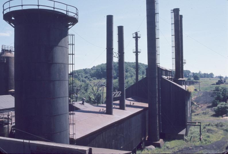 Photograph of E.J. Lavino blast furnace site power house in Sheridan,…