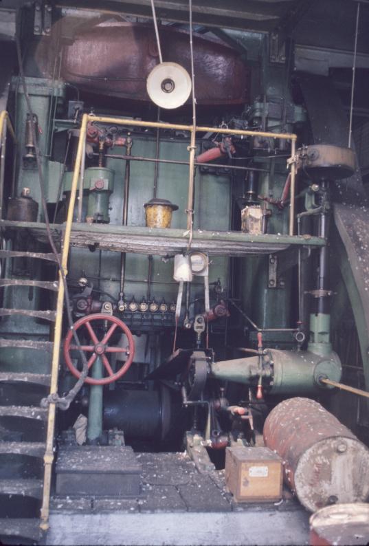 Close-up view of Mesta blowing engine at the Sheridan, Pennsylvania E.J. Lavino…