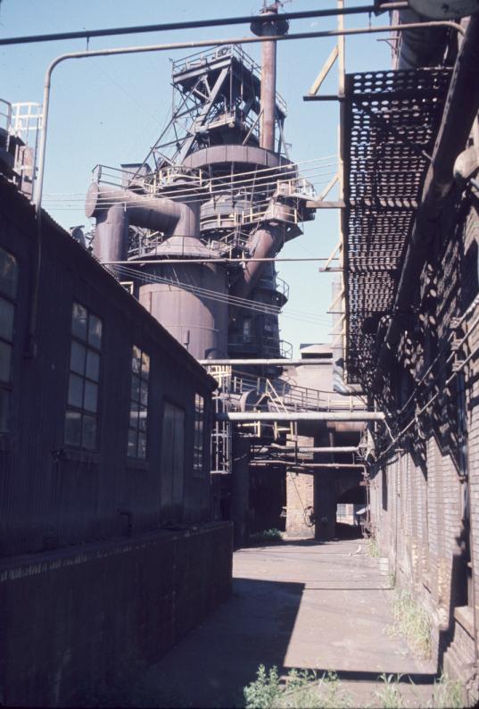 Photograph of E. J. Lavino blast furnace at Sheridan, Pennsylvania.