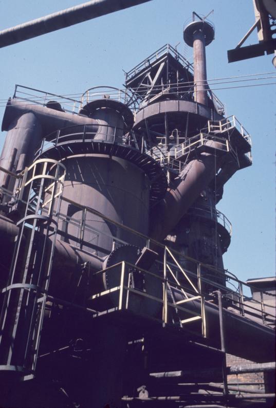 Photograph of blast furnace at E.J. Lavino's Sheridan, Pennsylvania plant.