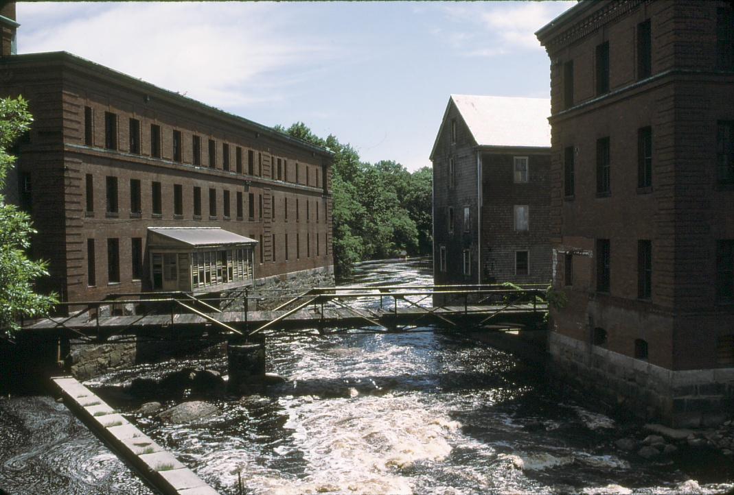 View of the Preston Mill at the Baker's Chocolate Co. mill complex.  Built…