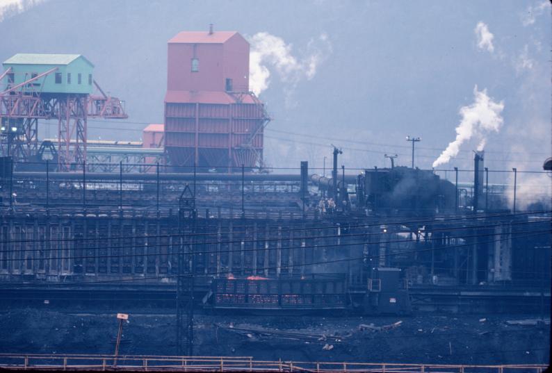 Photograph of coke ovens of the Weirton Steel Company in West Virginia.