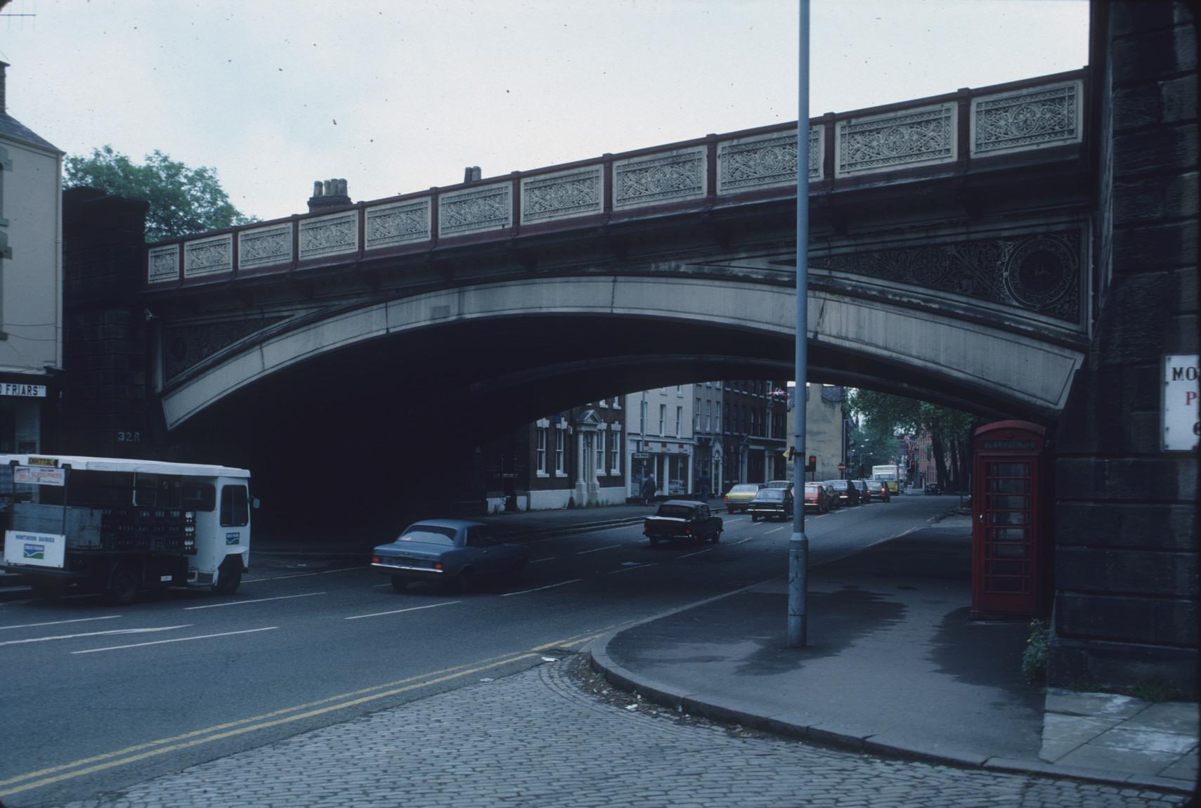 Overall view of the Friargate Bridge.