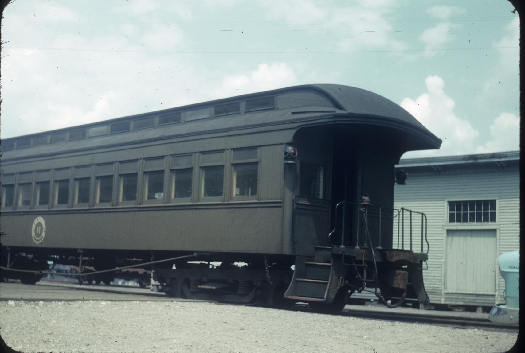 Vestibule passenger car at Belfast Maine (B&ML Car)