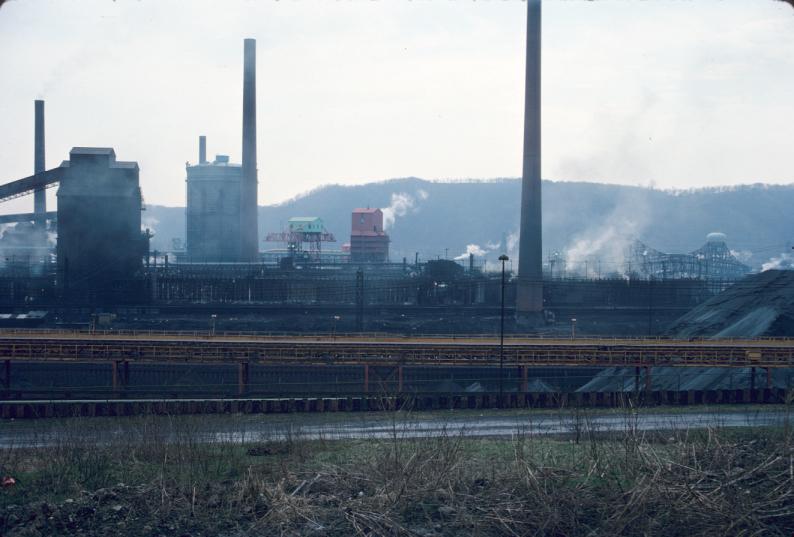 Overview of Weirton Steel Company coke ovens.  West Virginia.