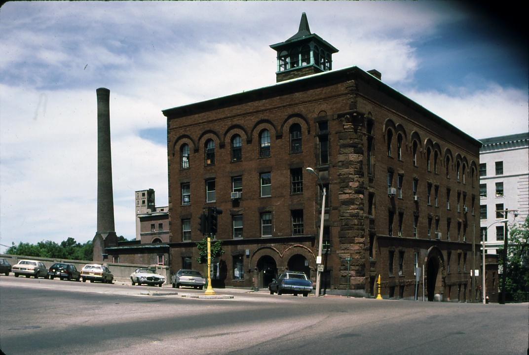 View of the Webb Mill on the Baker's Chocolate mill complex.  Built 1882.