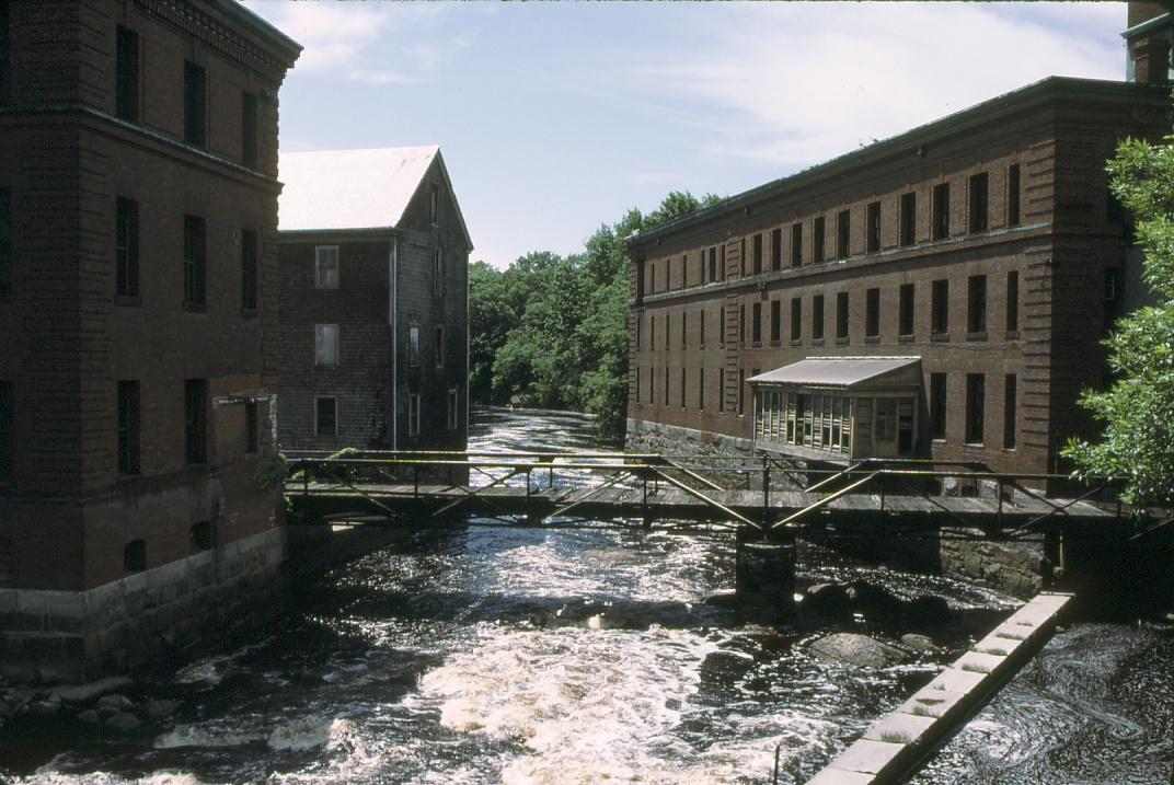 Reversed view of the Preston and Ware Mills located on the Baker's…