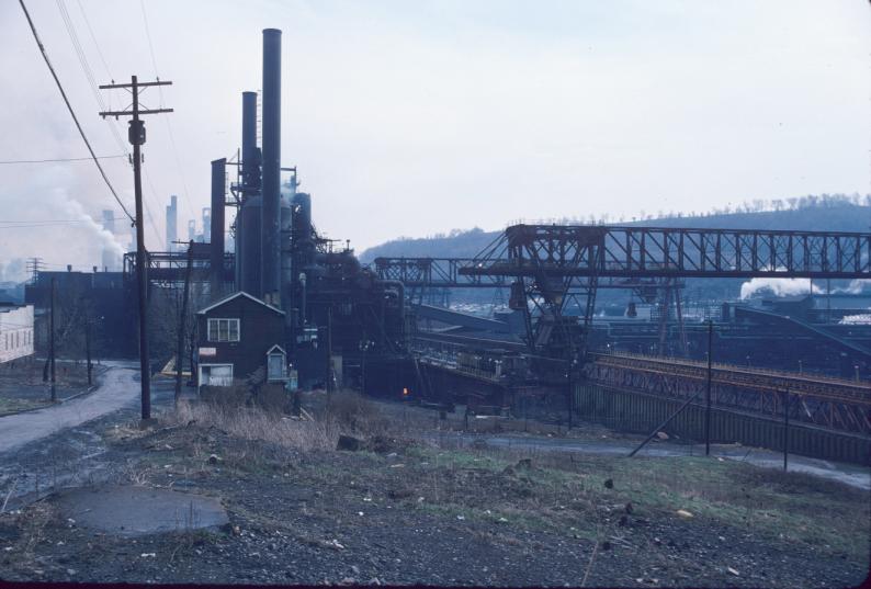 Photograph of Weirton Steel Company coke oven in West Virginia.