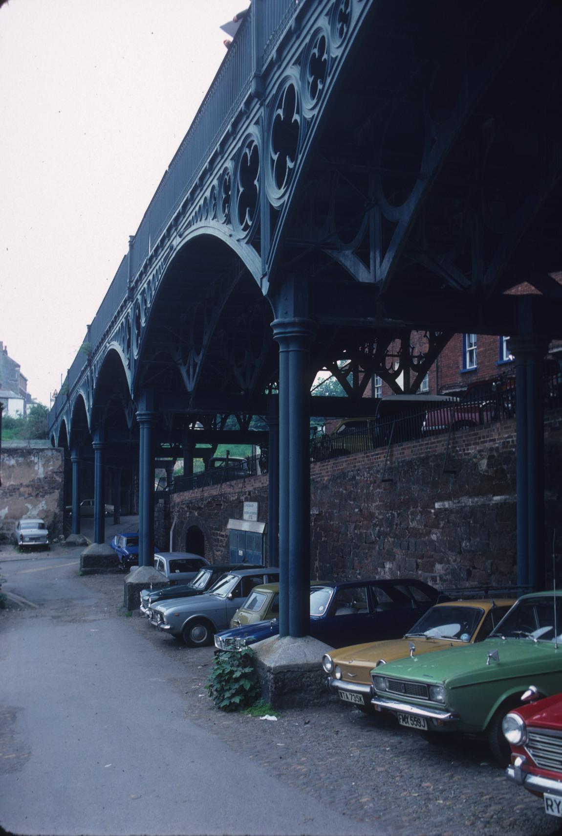 view of cast iron decoration and supports