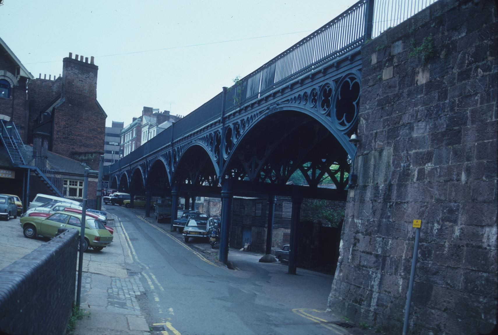 view of masonry abutment, built by Thomas Whitaker