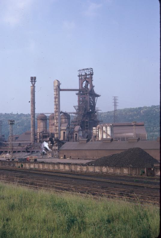 Photograph of the Dorothy Blast Furnace at the US Steel plant in Duquesne, PA…