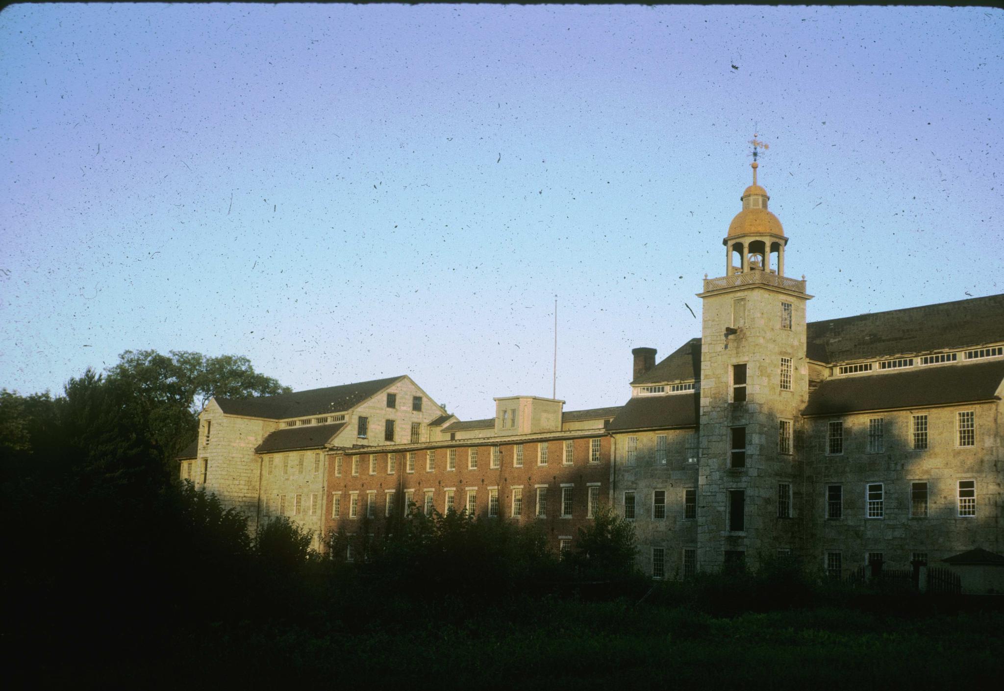 Photograph of the mills near sunset.