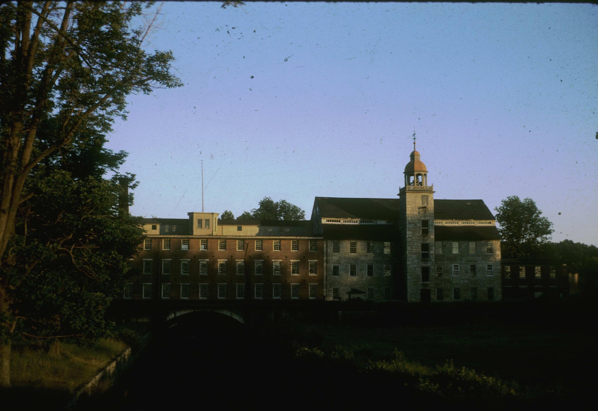 Photograph of the mills taken from the center canal.