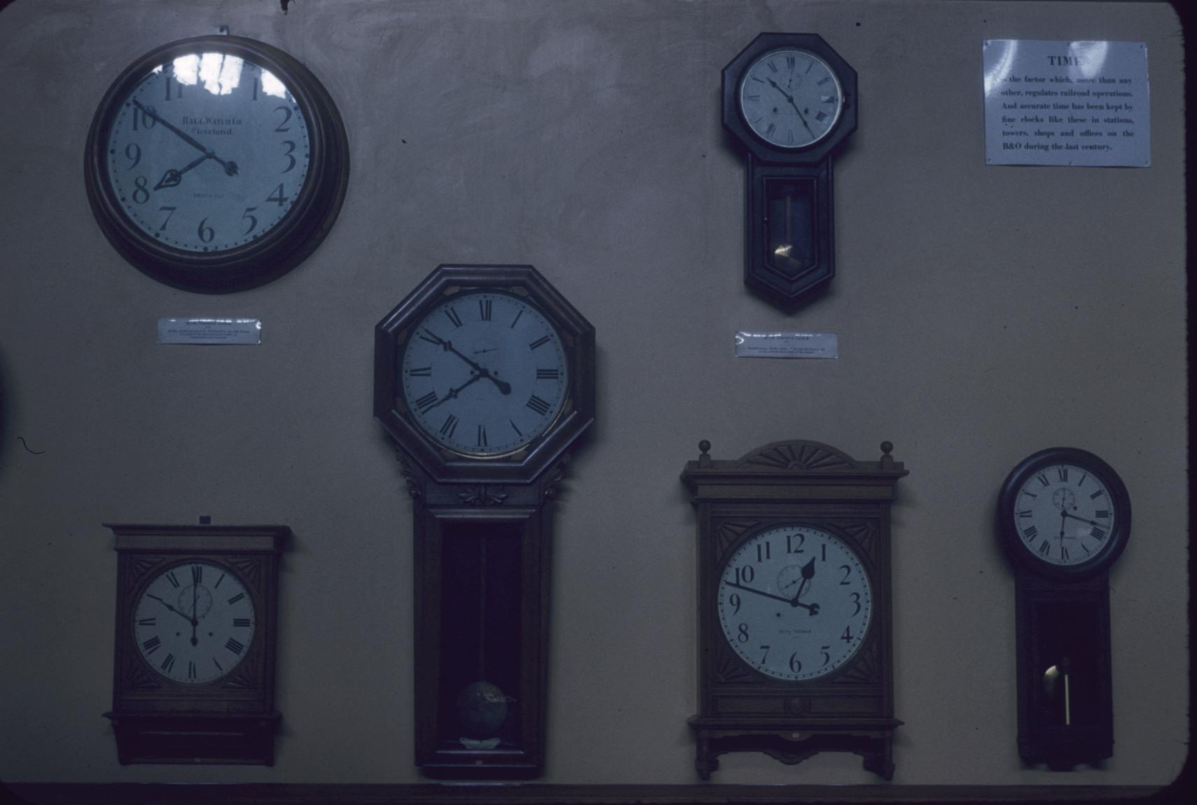 Clock display in museum