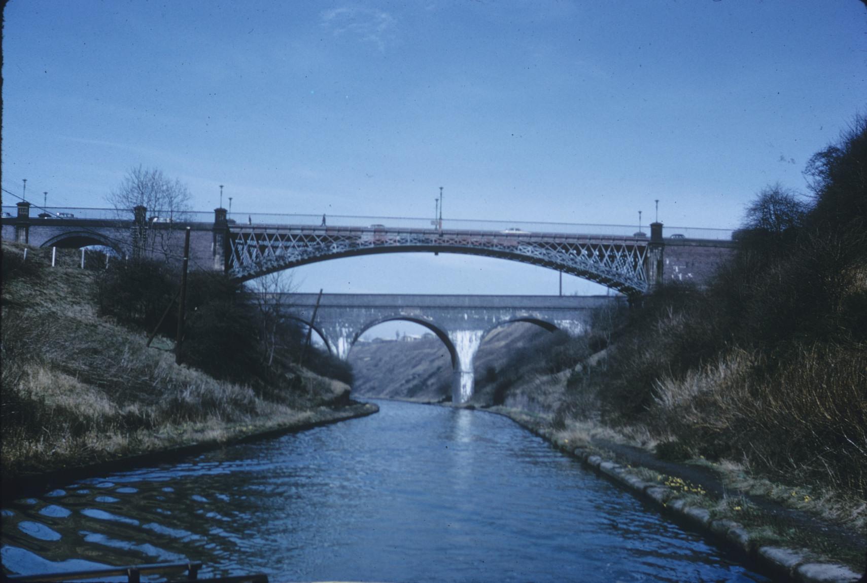 two unidentified bridges over the Stratford canal, one is cast iron