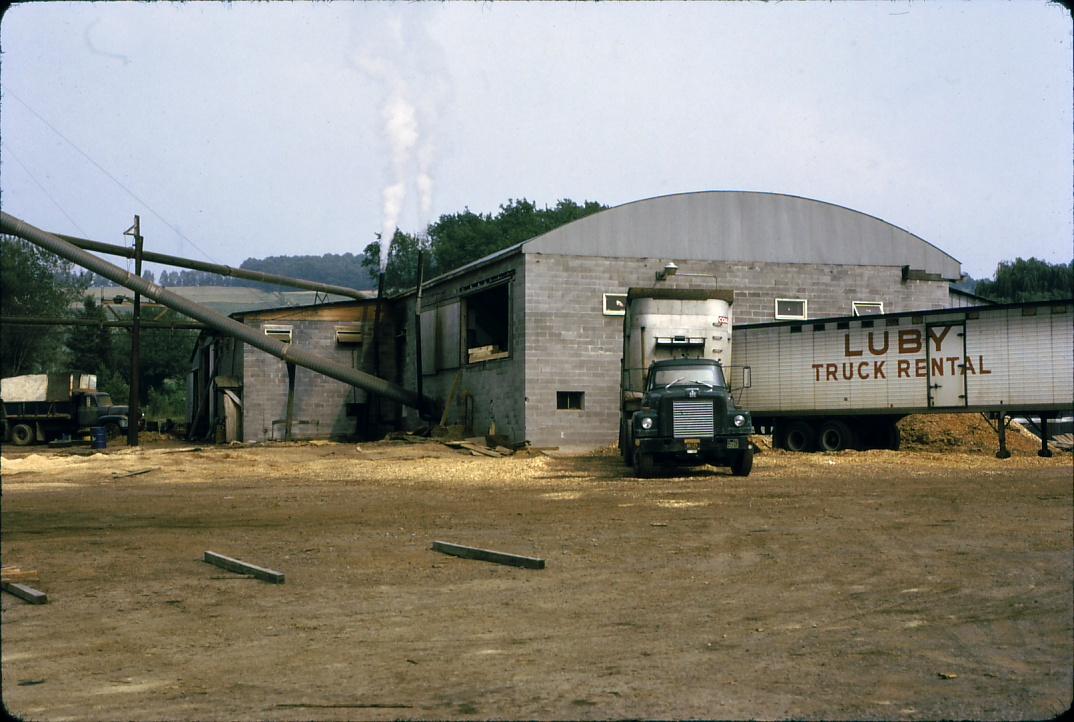 View of steam powered saw mill south of Syracuse, NY.  