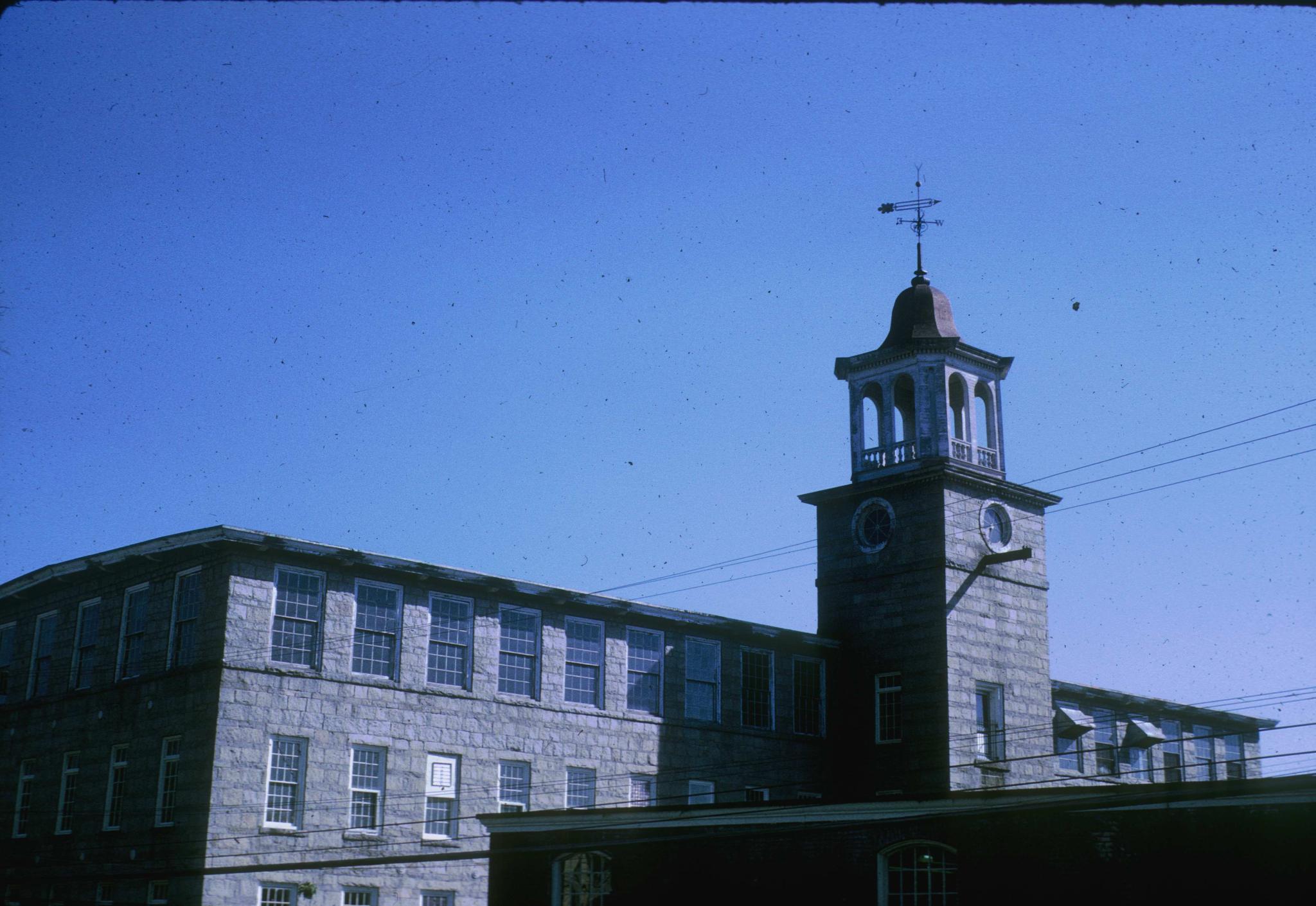 Photograph of an unidentified stone mill in Northbridge, Massachusetts.