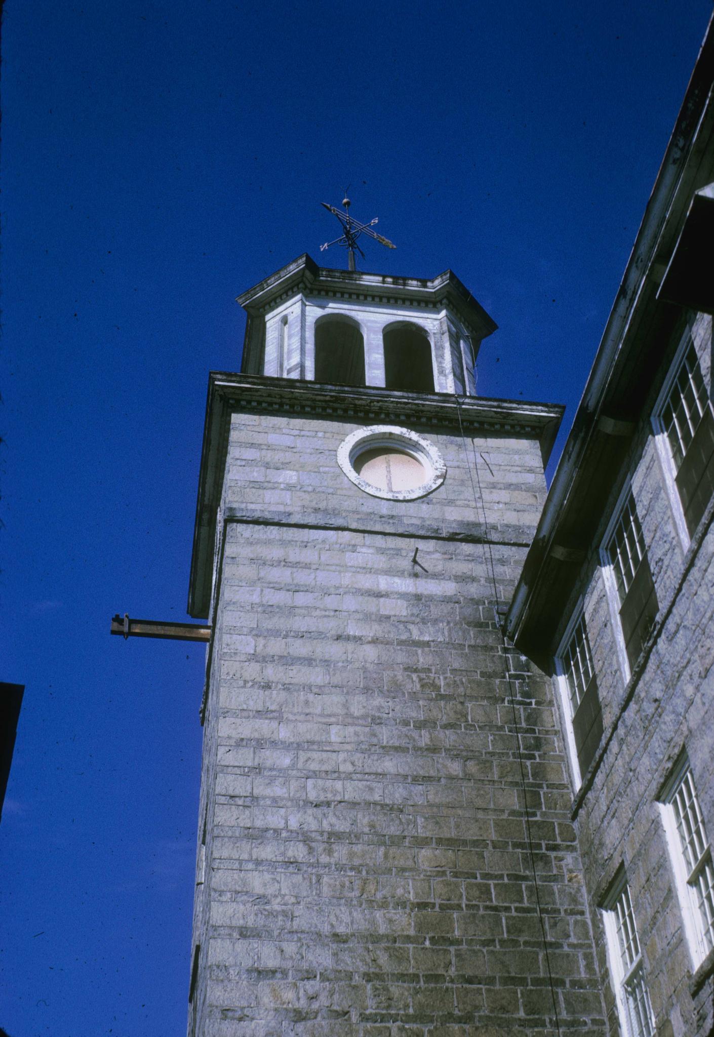 Photograph of the tower of an unidentified stone mill in Northbridge,…