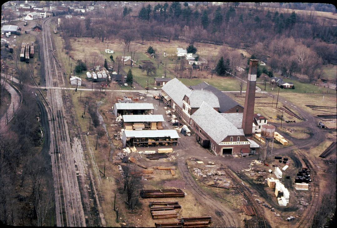 View of the Deposit Lumber Mill from a helicpoter.