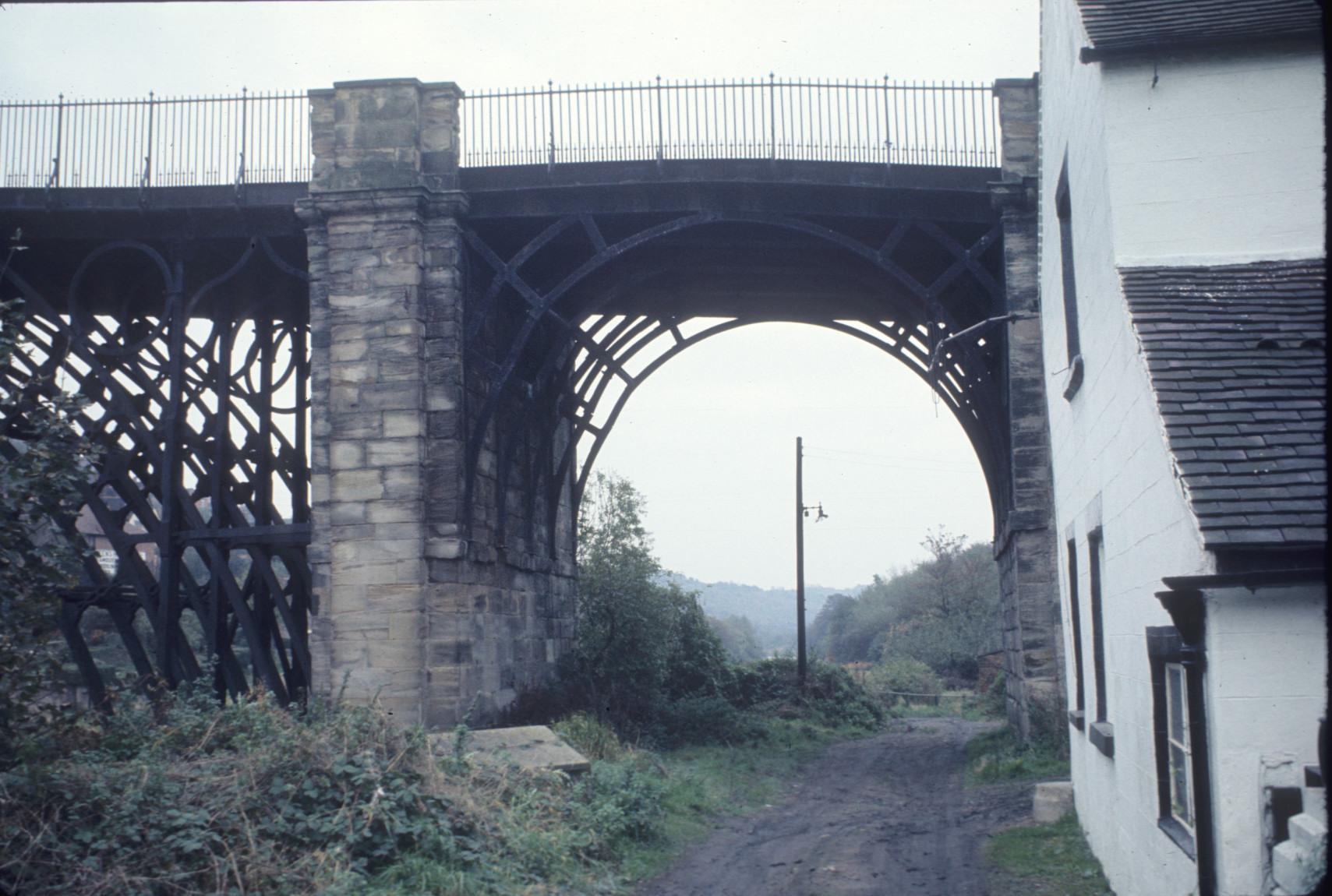 View of small span of Ironbridge aka Coalbrookdale Bridge